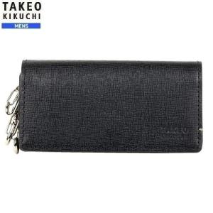 タケオキクチ キーケース TAKEO KIKUCHI 22%OFF ギフト プレゼント ラッピング無料 本革 カラー配色レザー 4連 黒 051023 送料無料｜fflower11