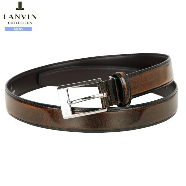 展示品 ランバン レザーベルト LANVIN COLLECTION メンズ ブランド 日本製 本革 ...