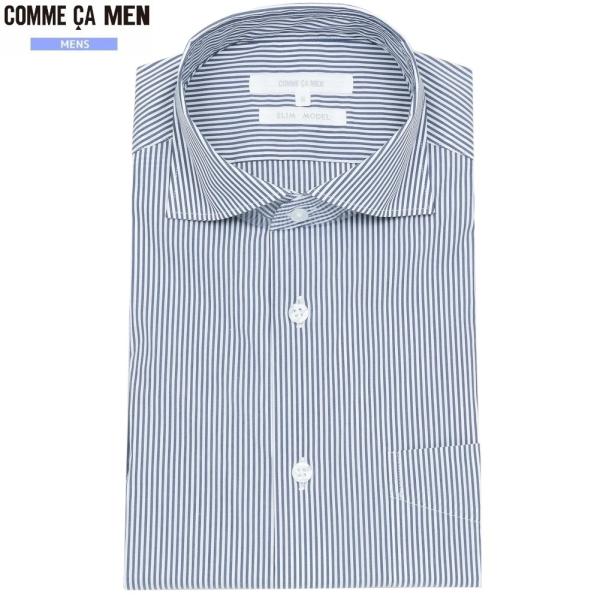 コムサメン ワイシャツ COMME CA MEN 46%OFF メンズ ブランド ロンドンストライプ...