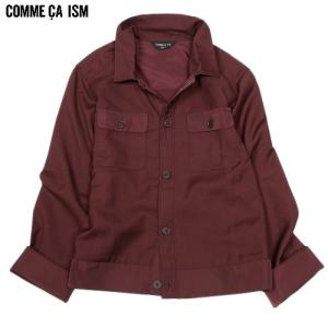 SALE79%OFF キッズ商品  COMME CA ISM コムサイズム ツイルシャツジャケット ワイン 18/5/2 080518　20.03sage 送料無料｜fflower11