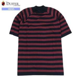 SALE78%OFF The DUFFER of ST.GEORGE ダファー 日本製 ボーダー ニットソー 半袖 ワイン 22/9/2 080922 送料無料｜fflower11