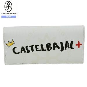 SALE37%OFF CASTELBAJAC カステルバジャック 本革 ココ レザー 長財布 白 22/5/4 260522 送料無料｜fflower11