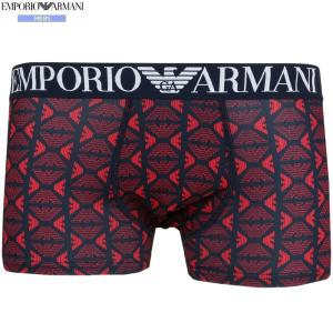 エンポリオアルマーニ ボクサーパンツ EMPORIO ARMANI メンズ ブランド ALL OVER PRINTED マイクロファイバー 赤 0307BEの商品画像