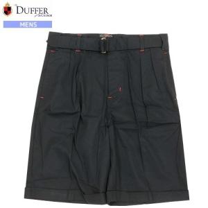 SALE71%OFF The DUFFER of ST.GEORGE ダファー 日本製 ベルト付き ストレッチ ハーフパンツ 黒 20/12/1 031220 送料無料｜fflower11