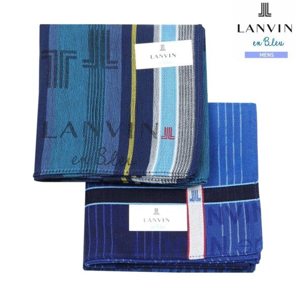 ランバンオンブルー ハンカチ 2枚セット LANVIN en Bleu メンズ ラッピング無料 日本...