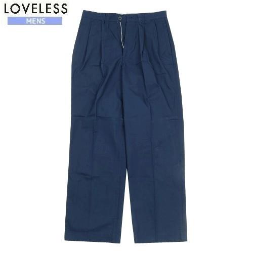 SALE80%OFF LOVELESS ラブレス  ＬＦ コーデュラナイロン チノ タックパンツ 紺...