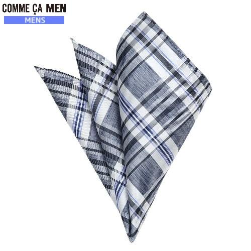 SALE70%OFF COMME CA MEN コムサメン 日本製 リバーシブル リネン混シルクポケ...