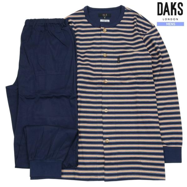 DAKS パジャマ ダックス 31%OFF メンズ ラッピング無料 日本製 ソフトスムース ボーダー...