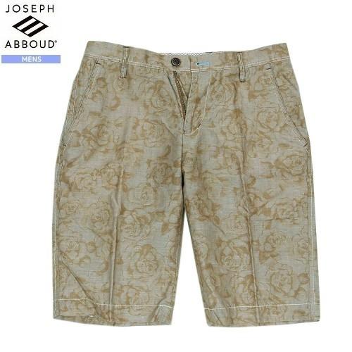 SALE80%OFF JOSEPH ABBOUD ジョセフアブード フラワープリント リネン混ハーフ...