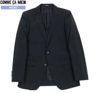 SALE86%OFF COMME CA MEN コムサメン ポリスト 小紋ドビー 2B テーラードジャケット 黒 19/11/2 071119 送料無料