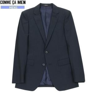 SALE86%OFF COMME CA MEN コムサメン ポリスト カラーストライプ 2B テーラードジャケット 紺 20/5/4 200520 送料無料｜fflower11