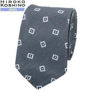 SALE44%OFFヒロココシノオム 小紋柄 シルクリネン ネクタイ グレー221020