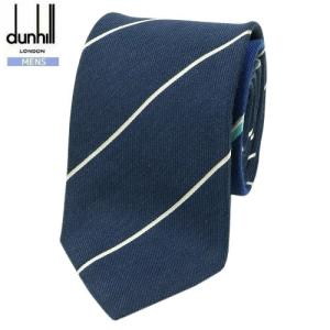 新古品 ダンヒル ネクタイ dunhill 52%OFF メンズ ブランド ラッピング無料 イタリア製 ブロックストライプ シルクリネン 紺 221223 送料無料｜fflower11