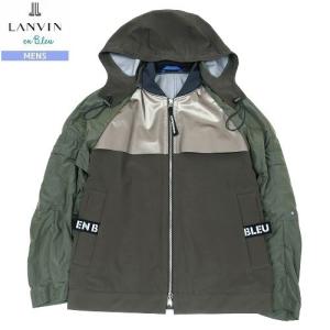 SALE78%OFF LANVIN en Bleu ランバンオンブルー 日本製 タイポグラフィーブルゾン カーキ 21/9/2 100921 送料無料｜fflower11