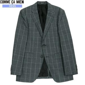 SALE84%OFF COMME CA MEN コムサメン ウィンドウペーン テーラードジャケット グレー 22/10/3 131022 送料無料｜fflower11