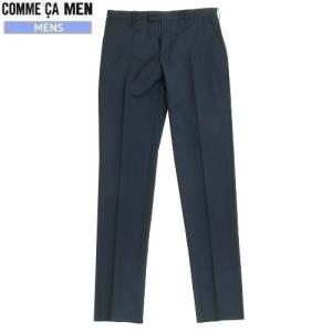 コムサメン スラックス COMME CA MEN 71%OFF メンズ ブランド ブロックストライプ ポリエステル 紺 080224 送料無料｜fflower11