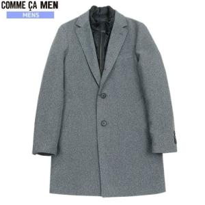 SALE63%OFF COMME CA MEN コムサメン テックツイード 3WAYチェスターフィールド コート 紺 22/10/4 201022 送料無料｜fflower11