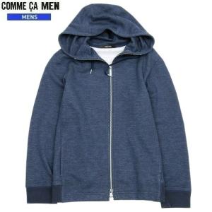 SALE60%OFF COMME CA MEN コムサメン HEATEAS ジップアップニットパーカ 紺　 22/9/4 220922 送料無料｜fflower11