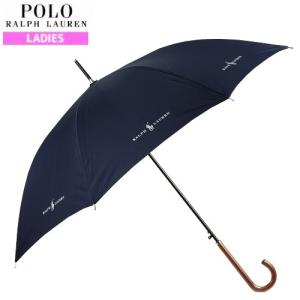 新古品 POLO RALPH LAUREN ポロ・ラルフローレン 日本製 ブランドロゴ柄 ジャンプ式 婦人 長傘 雨傘 プレゼント ギフト ラッピング無料 紺 180523 送料無料｜fflower11