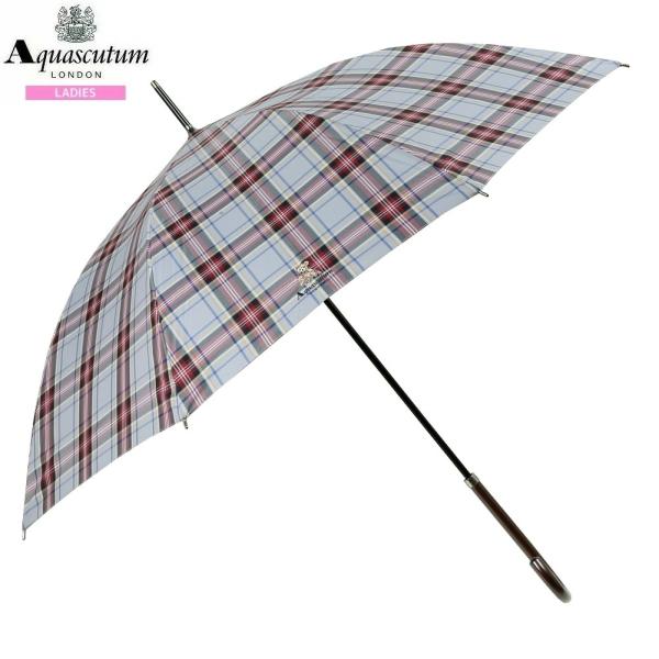 アクアスキュータム 長傘 Aquascutum 10%OFF レディース ブランド 耐風 カバー付き...