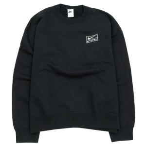 新古品 NIKE × Stussy ナイキ×ステューシー Washed Fleece Crew スウェット トレーナー 黒 23/3/2 090323 送料無料｜fflower11