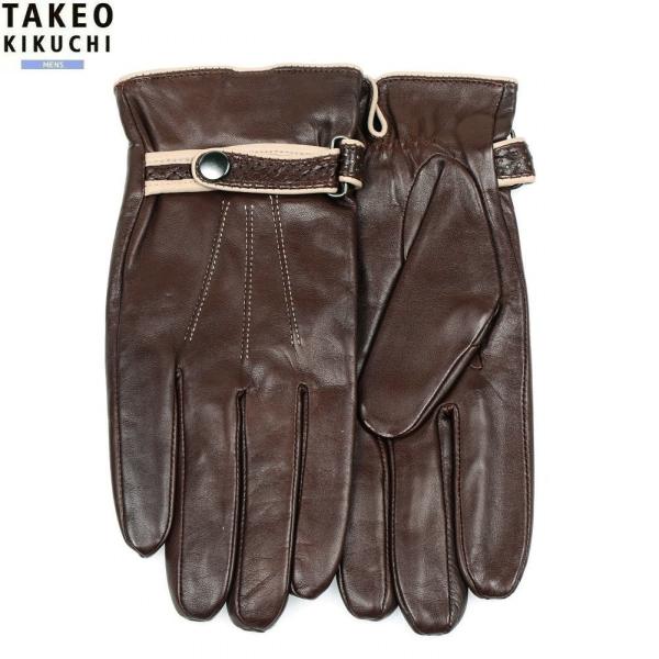 タケオキクチ 手袋 TAKEO KIKUCHI メンズ ブランド ギフト プレゼント 本革 ベルト付...