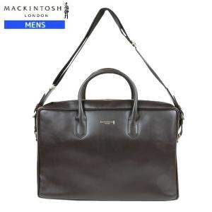 SALE71%OFF 訳あり商品 MACKINTOSH LONDON マッキントッシュ イタリア製 本革 2WAY レザー ビジネスバッグ ブリーフケース 暗茶 22/11/2 101122 送料無料｜fflower11