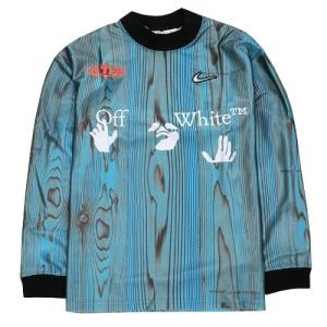 新古品 NIKE ナイキ オフホワイト NIKE AS NRG OFF-WHITE JERSEY IMPERIAL BLUE 長袖 青 23/2/1 020223 送料無料｜fflower11