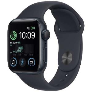 Apple Watch SE（第2世代：GPSモデル）40mmミッドナイトアルミニウムケースとミッドナイトスポーツバンド MNJT3J/A