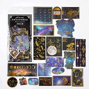 シール コラージュ素材 Rickton ステッカー 金箔 箔押し フレークシール レトロシリーズ クラシック 懐古 ビンテージ コラージュシール