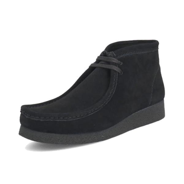 クラークス メンズ ワラビーエヴォ ブーツ ブラック スエード Clarks  26172823 メ...