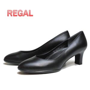 リーガル レディース パンプス 靴 REGAL F14JAEE ブラック 2E幅 プレーンパンプス 日本製 オフィス  婦人靴 牛革 ブランド 母の日 プレゼント ギフト 就職｜fg-store