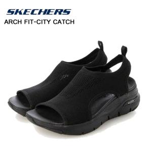 スケッチャーズ レディース サンダル SKECHERS ARCH FIT-CITY CATCH 119236 BBK アーチ フィット シティー キャッチ ブラック 靴｜fg-store