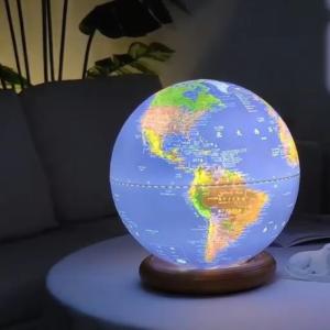 一台二役！地勢図 行政図 両方付き Fun Globe 軸無し