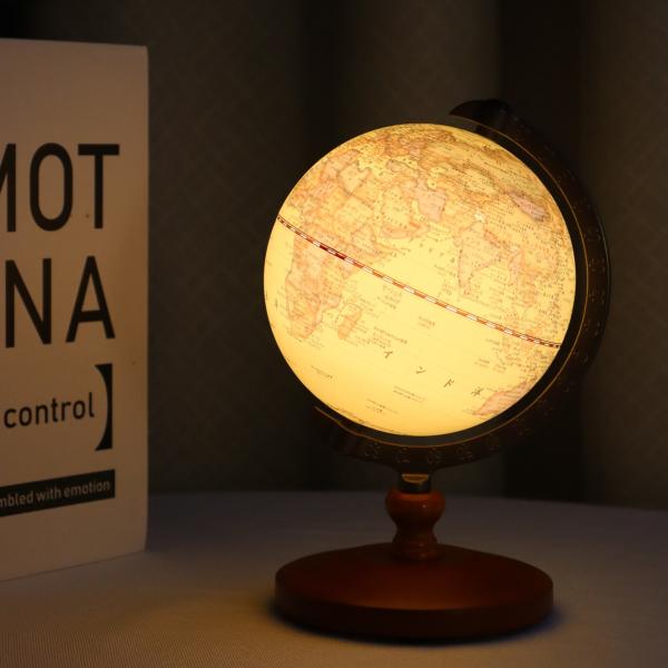 ＼★ラスト二点★／ミニ 地球儀 13cm (105青/黄) Fun Globe 知育 玩具 光る し...