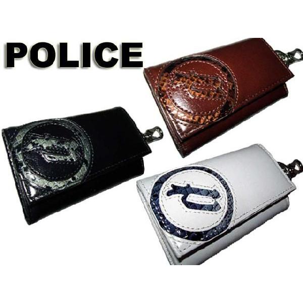 ポリス POLICE メンズ ATSUSHI サングラス愛用 ブランド メンズ スムース牛革＆パイソ...