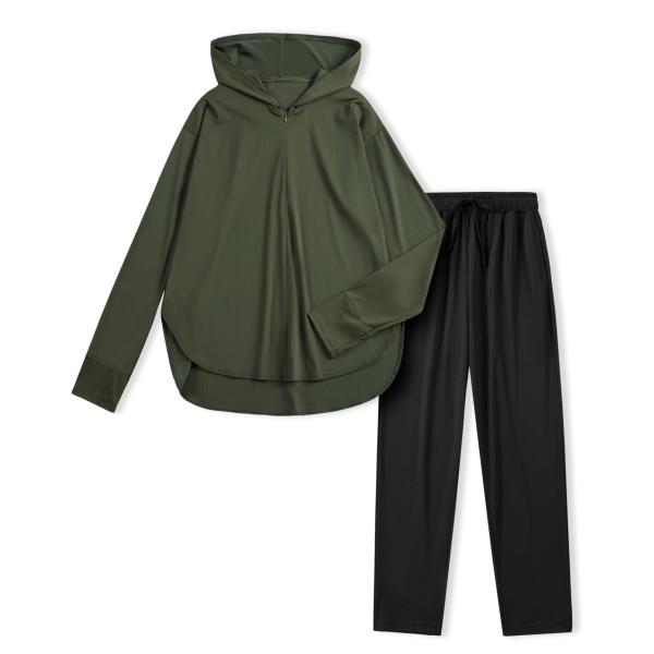 monilo ラッシュガード ハーフジップパーカー ストレートパンツ セット販売