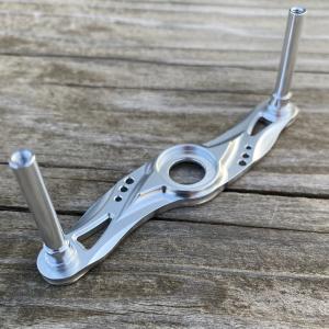 ベイトリール ハンドル 高強度ジュラルミン製  8.0cm シルバー