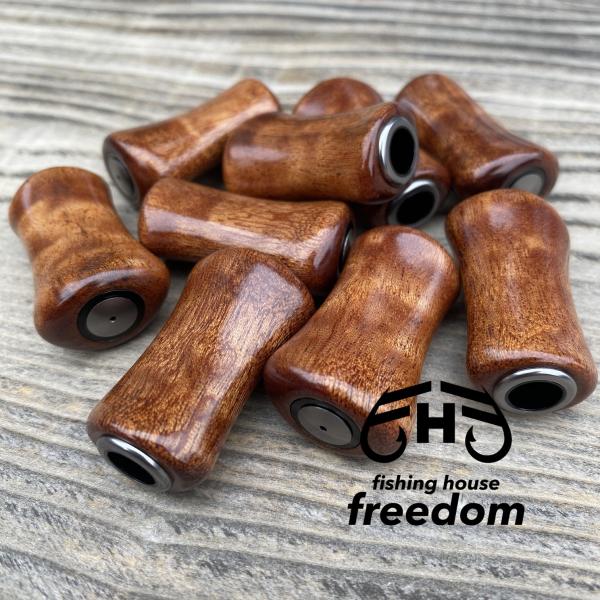 FHF リール ハンドルノブ サペリマホガニー パドル2形 ハンドルノブ シマノa ダイワs リール...