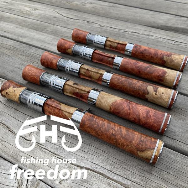 予約ページ FHF ロッド グリップ ベイト用 花梨 ロッド ハンドル 上杢花梨紅白瘤 ウッドグリッ...