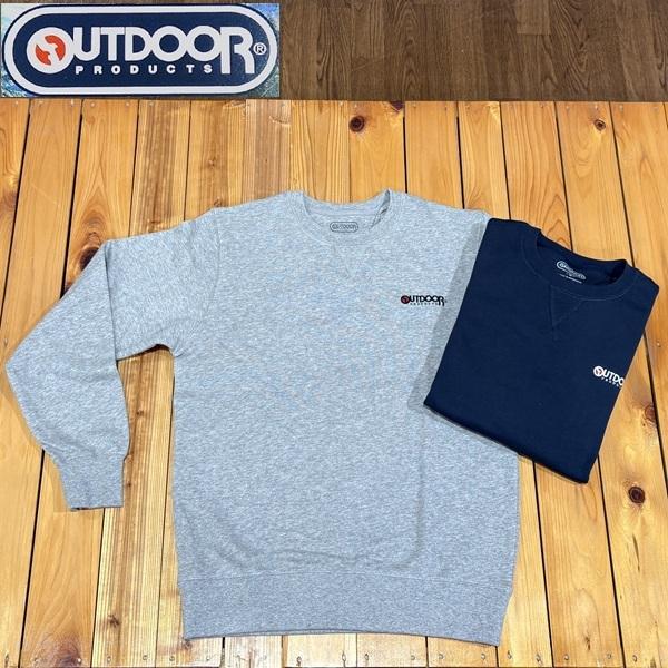 トレーナー ワンポイント 刺繍 クルーネック 裏毛 春 メンズ トップス グレー ネイビー M L