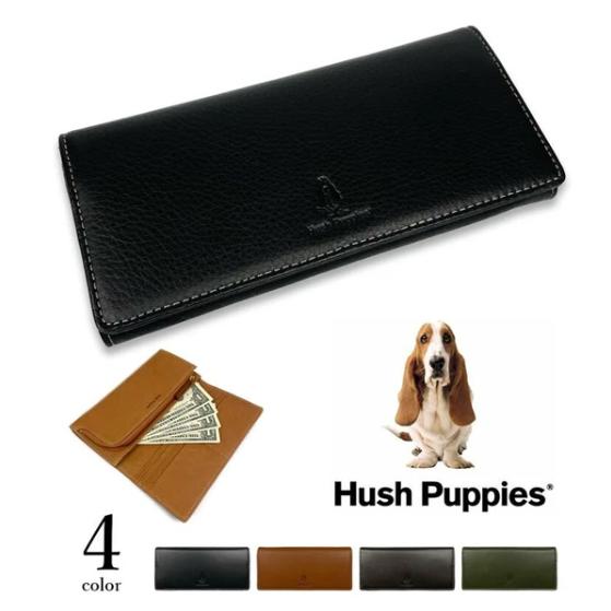 Hush Puppies ハッシュパピー リアルレザー バイカラー 二つ折り長財布 ウォレット ギフ...