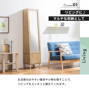 ドレッサー 姿見 収納 ミラー 全身 鏡台 ラ...の詳細画像3