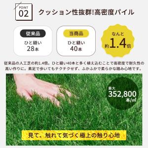 人工芝 2m x 10m 芝生マット 人工芝生...の詳細画像5