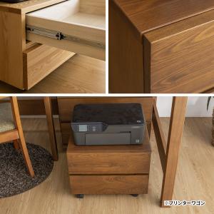 木製 プリンターワゴン デスクワゴン 収納 タ...の詳細画像5