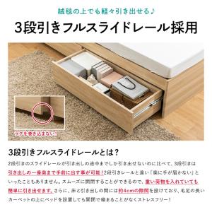 大容量 ヘッドレスベッド 収納ベッド マットレ...の詳細画像5