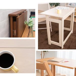 デスク 折りたたみ パソコンデスク 天然木テー...の詳細画像2