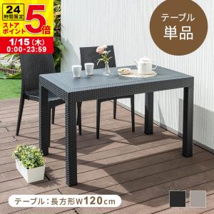 ガーデンファニチャー ガーデンテーブル 120×56cm 屋外 アルミ製 KAT