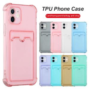 iPhone14 iPhone13 背面型ケース カードポケット クッション付き TPUケース スマホケース iPhone12 Pro ProMax mini SE2 iPhoneX XS Max XR iPhone11 Pro ProMax