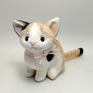 グレイスフル 日本猫 ミケネコ 座り 猫 ぬいぐるみ 日本製 三英貿易 三